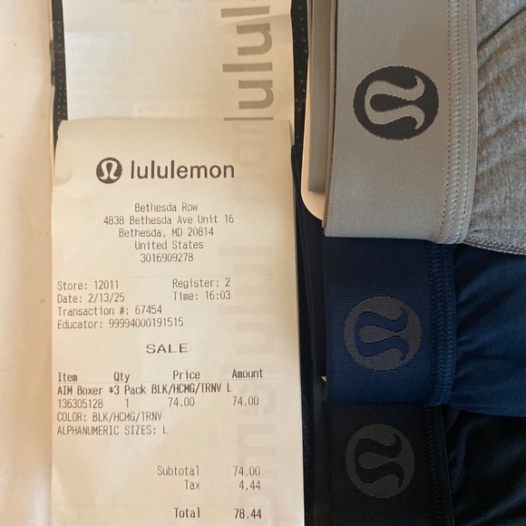 Lululemon 3 Pack Large New in package Boxer Briefs Modal Short 5" - Picture 2 of 4